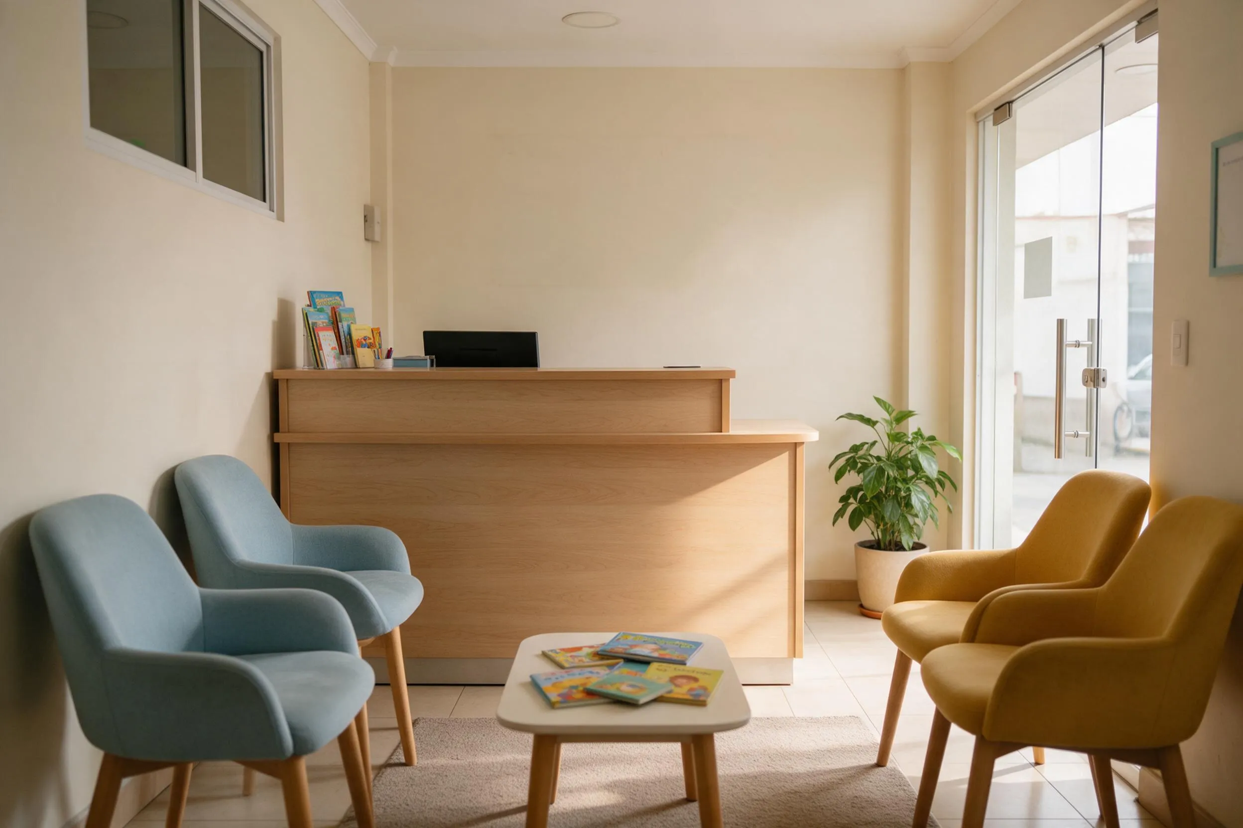 Recepción y sala de espera del centro